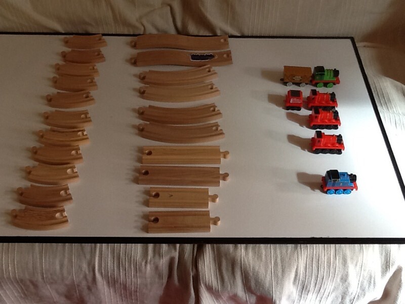 used wooden train tracks